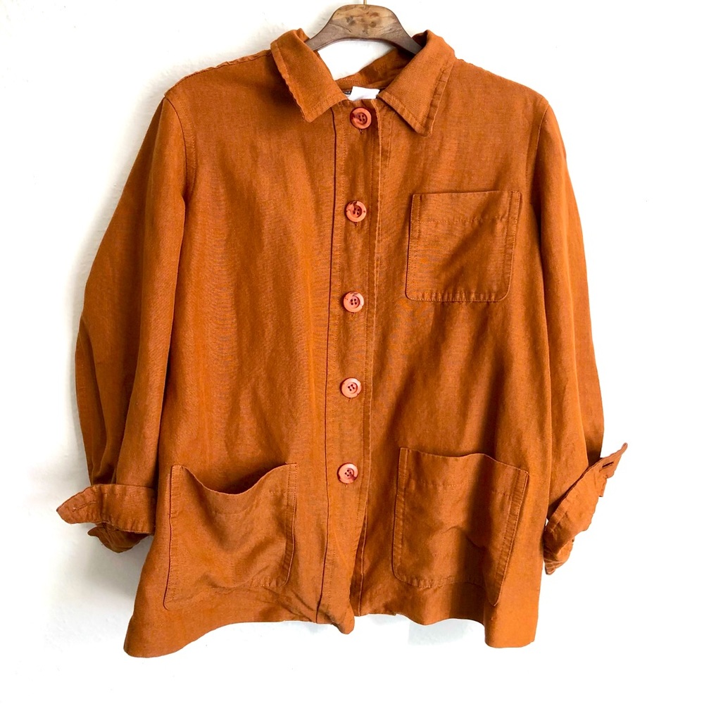 SOLD!!!!  Linen chore jacket / vest